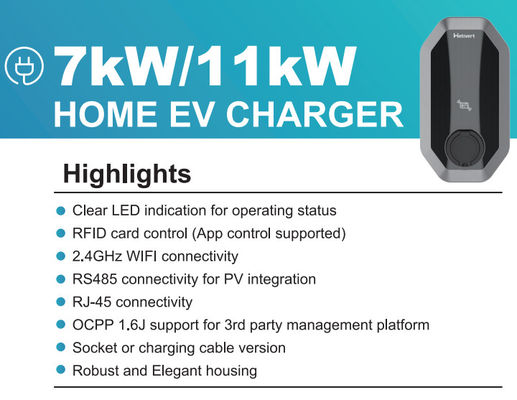 3phase Typ 2 EV-Ladestelle 11kw Portable EVSE für Elektroautos